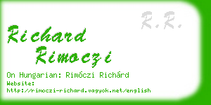 richard rimoczi business card